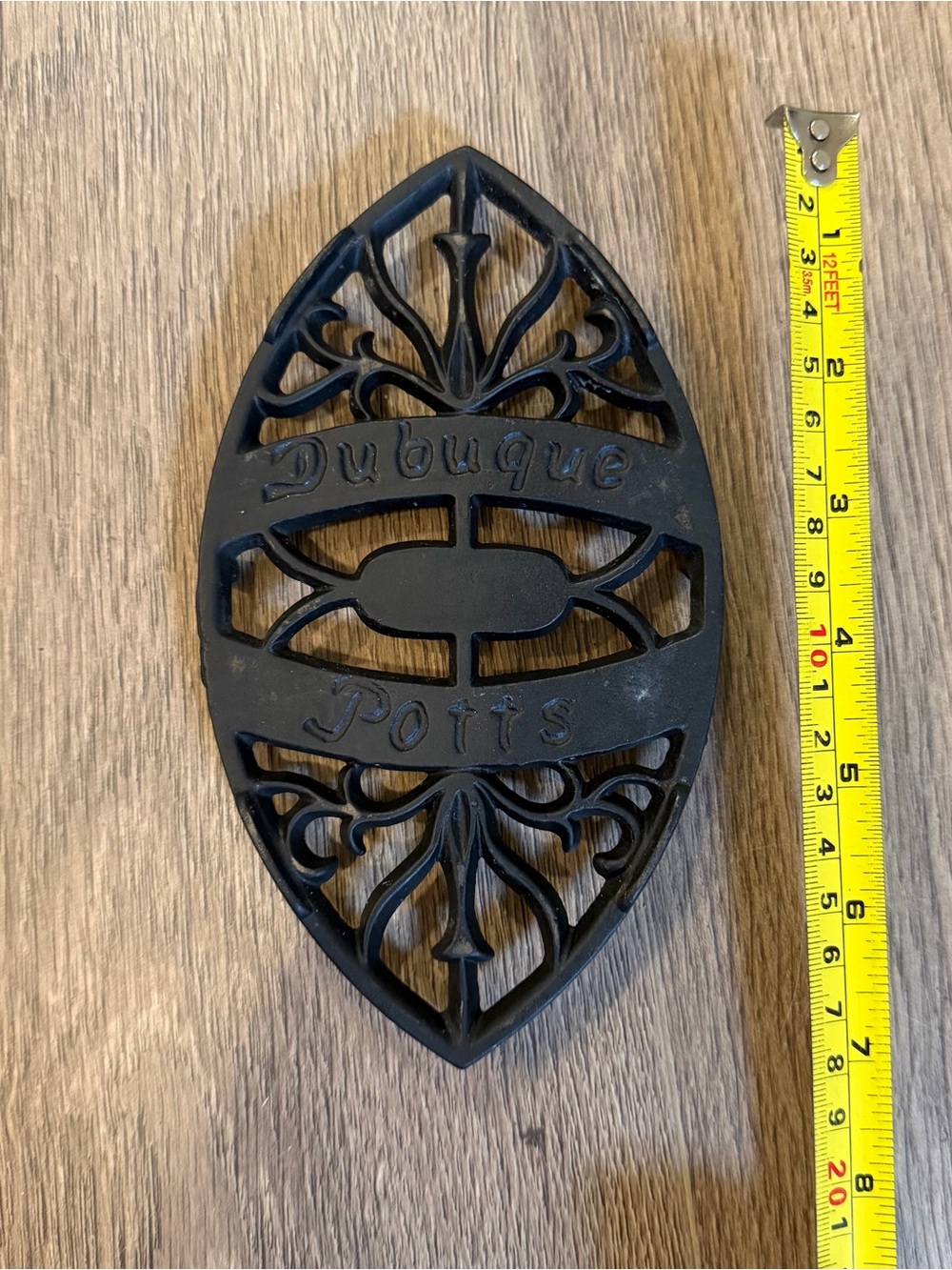 Antique Cast Iron Trivet - Black